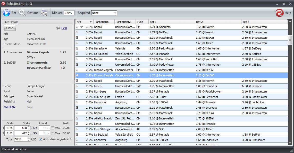 Betting Arbitrage Software Free Download