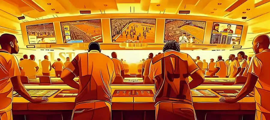 Illustration of a sports betting concept