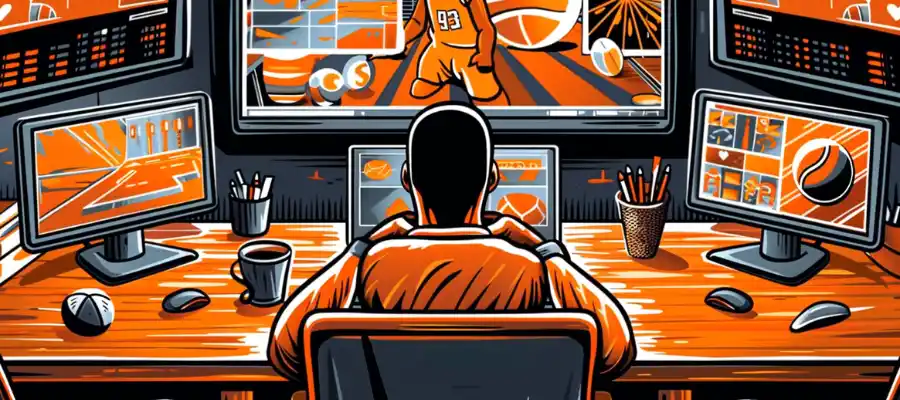 Illustration of a sports betting concept